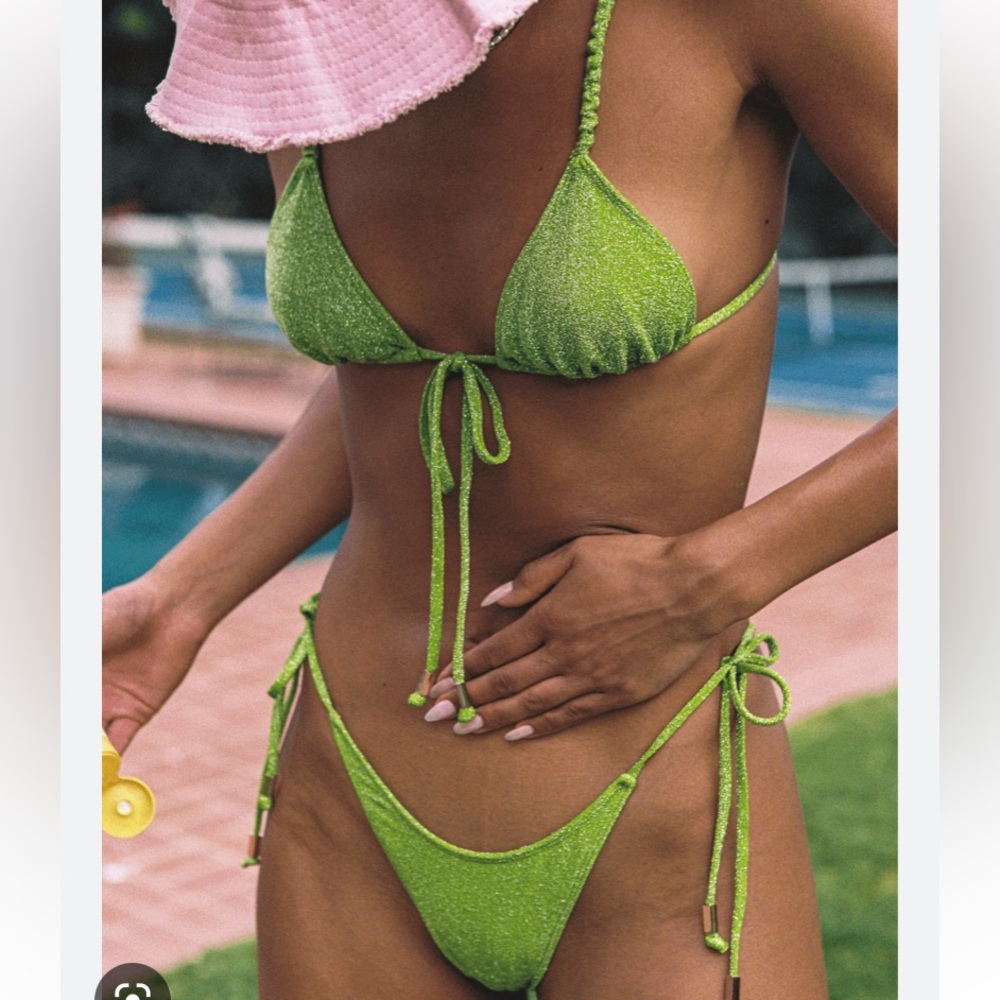 NWT Juillet Sparkly Green Bikini